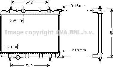 Ava Quality Cooling PE 2251 - Radiatore, Raffreddamento motore autozon.pro