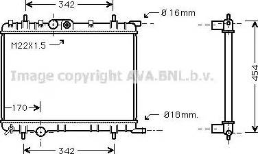 Ava Quality Cooling PE2253 - Radiatore, Raffreddamento motore autozon.pro