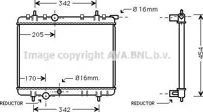 Ava Quality Cooling PE 2252 - Radiatore, Raffreddamento motore autozon.pro