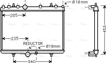 Ava Quality Cooling PE 2269 - Radiatore, Raffreddamento motore autozon.pro