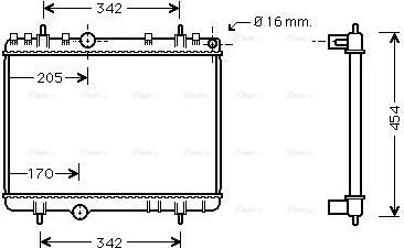 Ava Quality Cooling PE 2265 - Radiatore, Raffreddamento motore autozon.pro