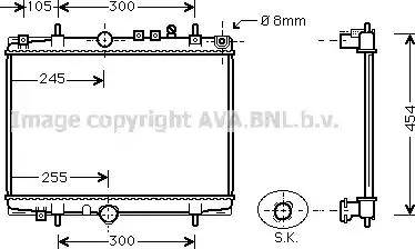 Ava Quality Cooling PE 2208 - Radiatore, Raffreddamento motore autozon.pro