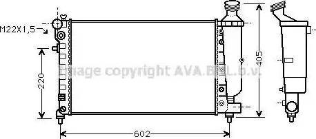 Ava Quality Cooling PE 2216 - Radiatore, Raffreddamento motore autozon.pro