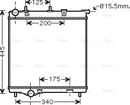 Ava Quality Cooling PE 2288 - Radiatore, Raffreddamento motore autozon.pro