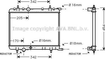 Ava Quality Cooling PE 2238 - Radiatore, Raffreddamento motore autozon.pro