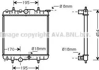 Ava Quality Cooling PE 2224 - Radiatore, Raffreddamento motore autozon.pro