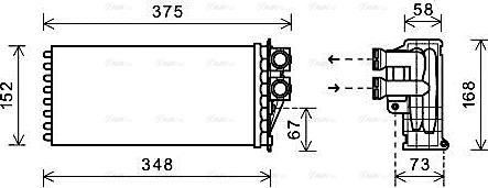 Ava Quality Cooling PEA6359 - Scambiatore calore, Riscaldamento abitacolo autozon.pro