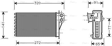 Ava Quality Cooling PEA6356 - Scambiatore calore, Riscaldamento abitacolo autozon.pro