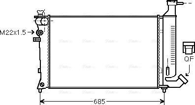 Ava Quality Cooling PEA2148 - Radiatore, Raffreddamento motore autozon.pro