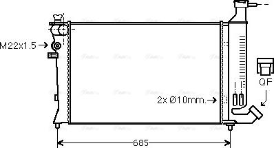 Ava Quality Cooling PEA2136 - Radiatore, Raffreddamento motore autozon.pro