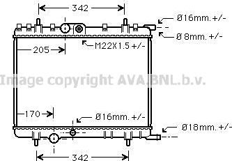 Ava Quality Cooling PEA2300 - Radiatore, Raffreddamento motore autozon.pro