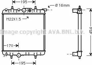 Ava Quality Cooling PEA2243 - Radiatore, Raffreddamento motore autozon.pro