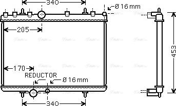 Ava Quality Cooling PEA2266 - Radiatore, Raffreddamento motore autozon.pro