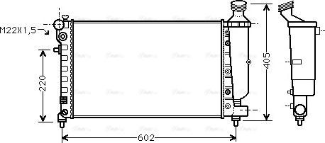 Ava Quality Cooling PEA2216 - Radiatore, Raffreddamento motore autozon.pro