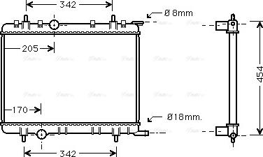 Ava Quality Cooling PEA2221 - Radiatore, Raffreddamento motore autozon.pro