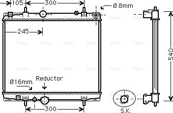 Ava Quality Cooling PEA2276 - Radiatore, Raffreddamento motore autozon.pro