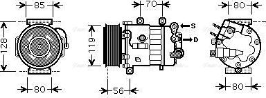 Ava Quality Cooling PEAK322 - Compressore, Climatizzatore autozon.pro