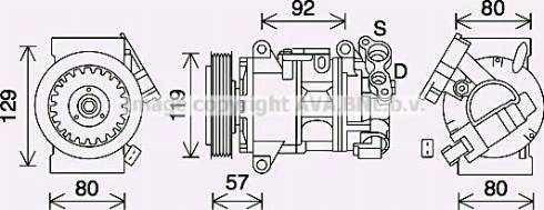 Ava Quality Cooling PEK408 - Compressore, Climatizzatore autozon.pro