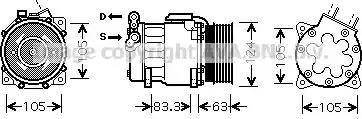 Ava Quality Cooling PE K306 - Compressore, Climatizzatore autozon.pro