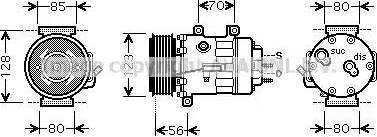 Ava Quality Cooling PE K307 - Compressore, Climatizzatore autozon.pro