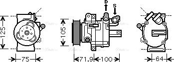 Ava Quality Cooling PE K317 - Compressore, Climatizzatore autozon.pro