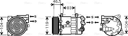 Ava Quality Cooling PE K326 - Compressore, Climatizzatore autozon.pro