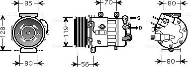 Ava Quality Cooling PE K322 - Compressore, Climatizzatore autozon.pro