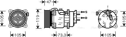 Ava Quality Cooling PE K242 - Compressore, Climatizzatore autozon.pro