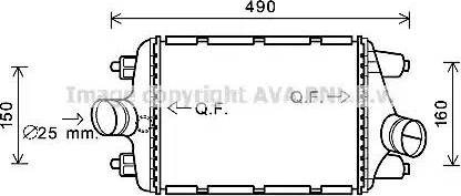 Ava Quality Cooling PR4081 - Intercooler autozon.pro