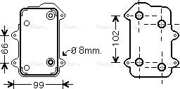 Ava Quality Cooling PR 3051 - Radiatore olio, Olio motore autozon.pro