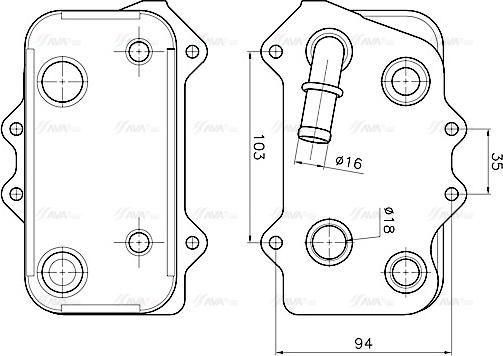 Ava Quality Cooling PR3104 - Radiatore olio, Cambio manuale autozon.pro