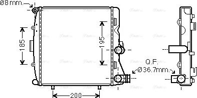 Ava Quality Cooling PR 2054 - Radiatore, Raffreddamento motore autozon.pro