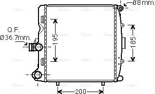 Ava Quality Cooling PR 2055 - Radiatore, Raffreddamento motore autozon.pro