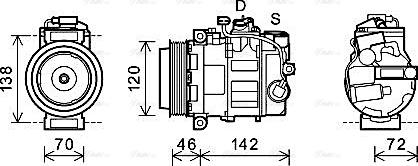 Ava Quality Cooling PRAK074 - Compressore, Climatizzatore autozon.pro