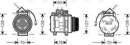 Ava Quality Cooling PR K033 - Compressore, Climatizzatore autozon.pro