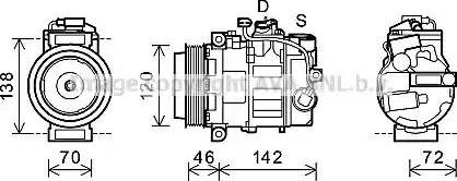 Ava Quality Cooling PRK074 - Compressore, Climatizzatore autozon.pro