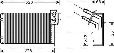 Ava Quality Cooling RT 6048 - Scambiatore calore, Riscaldamento abitacolo autozon.pro