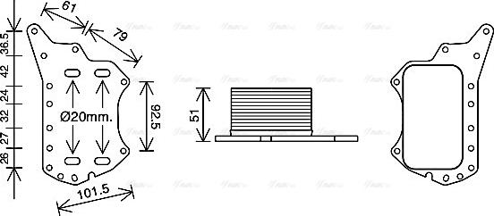 Ava Quality Cooling RT3638 - Radiatore olio, Olio motore autozon.pro