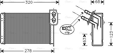 Ava Quality Cooling RTA6099 - Scambiatore calore, Riscaldamento abitacolo autozon.pro