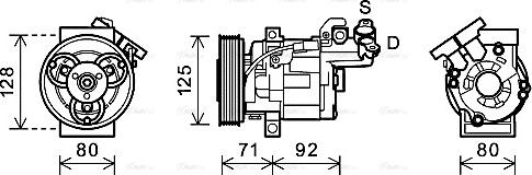 Ava Quality Cooling RTAK495 - Compressore, Climatizzatore autozon.pro