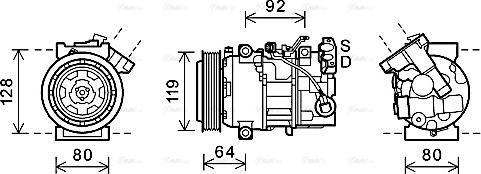 Ava Quality Cooling RTAK492 - Compressore, Climatizzatore autozon.pro