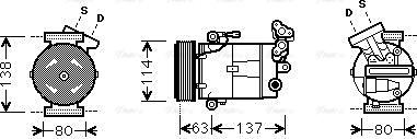 Ava Quality Cooling RTAK437 - Compressore, Climatizzatore autozon.pro