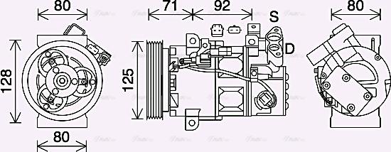 Ava Quality Cooling RTAK636 - Compressore, Climatizzatore autozon.pro