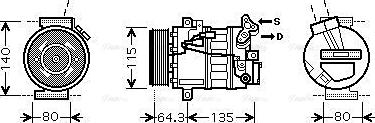 Ava Quality Cooling RTAK394 - Compressore, Climatizzatore autozon.pro