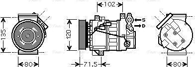 Ava Quality Cooling RTAK393 - Compressore, Climatizzatore autozon.pro