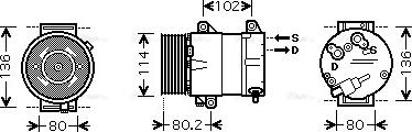 Ava Quality Cooling RTAK381 - Compressore, Climatizzatore autozon.pro