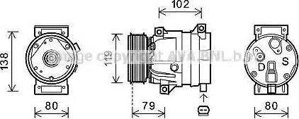 Ava Quality Cooling RTK474 - Compressore, Climatizzatore autozon.pro