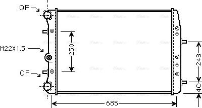 Ava Quality Cooling SAA2008 - Radiatore, Raffreddamento motore autozon.pro