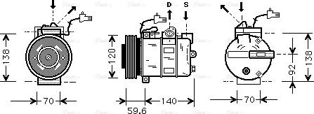 Ava Quality Cooling SBAK065 - Compressore, Climatizzatore autozon.pro