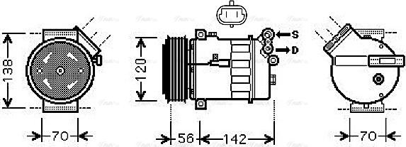 Ava Quality Cooling SBAK067 - Compressore, Climatizzatore autozon.pro